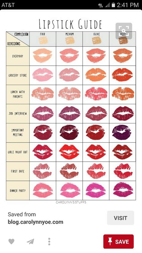 mood lipstick color chart